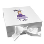 Custom Princess Gift Box with Magnetic Lid - White (Personalized)