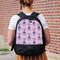 Custom Princess Large Backpack - Black - On Back