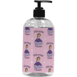 Custom Princess Plastic Soap / Lotion Dispenser (16 oz - Large - Black) (Personalized)