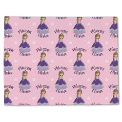 Custom Princess Single-Sided Linen Placemat - Single w/ Name All Over