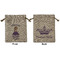 Custom Princess Medium Burlap Gift Bag - Front and Back