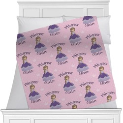 Custom Princess Minky Blanket - 40"x30" - Double Sided (Personalized)
