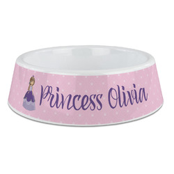 Custom Princess Plastic Dog Bowl - Large (Personalized)