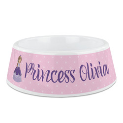 Custom Princess Plastic Dog Bowl (Personalized)