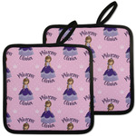 Custom Princess Pot Holders - Set of 2 w/ Name All Over