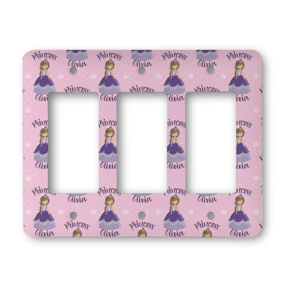 Custom Custom Princess Rocker Style Light Switch Cover - Three Switch (Personalized)