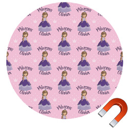 Custom Princess Round Car Magnet - 10" (Personalized)