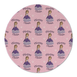 Custom Princess Round Linen Placemat - Single Sided (Personalized)