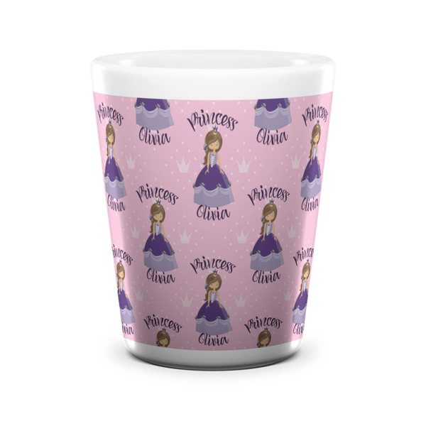 Custom Custom Princess Ceramic Shot Glass - 1.5 oz - White - Set of 4 (Personalized)