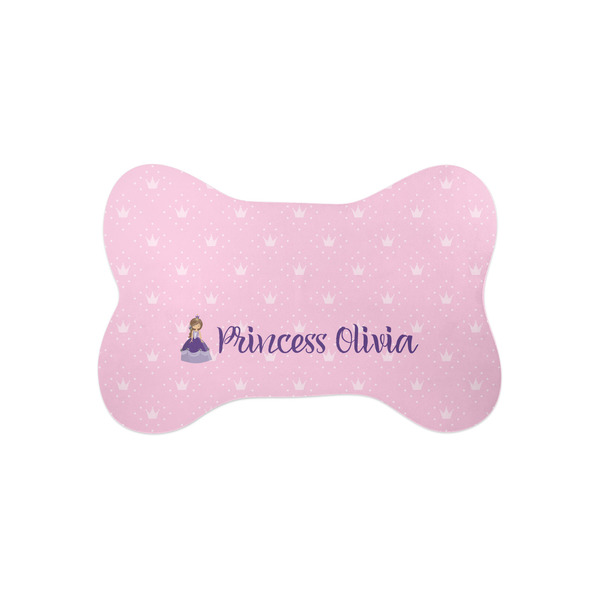 Custom Custom Princess Bone Shaped Dog Food Mat (Small) (Personalized)