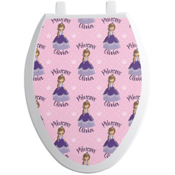 Custom Princess Toilet Seat Decal - Elongated (Personalized)