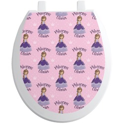 Custom Princess Toilet Seat Decal - Round (Personalized)