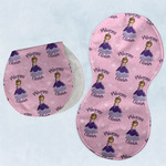 Custom Princess Burp Pads - Velour - Set of 2 w/ Name All Over