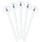 Custom Princess White Plastic 5.5" Stir Stick - Fan View