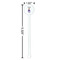 Custom Princess White Plastic 5.5" Stir Stick - Round - Dimensions