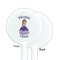 Custom Princess White Plastic 5.5" Stir Stick - Single Sided - Round - Front & Back