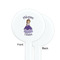 Custom Princess White Plastic 7" Stir Stick - Single Sided - Round - Front & Back