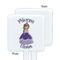 Custom Princess White Plastic Stir Stick - Single Sided - Square - Approval