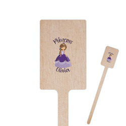 Custom Princess 6.25" Rectangle Wooden Stir Sticks - Double Sided (Personalized)