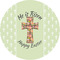 Easter Cross 1" Multipurpose Round Labels - Single Sticker