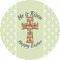 Easter Cross 3" Multipurpose Round Labels - Single Sticker