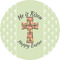 Easter Cross 5" Multipurpose Round Label - Single Sticker