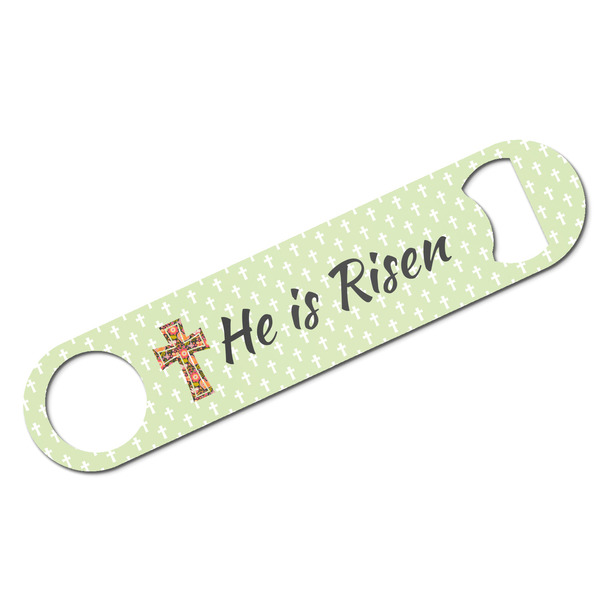 Custom Easter Cross Bar Bottle Opener - White