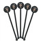 Easter Cross Black Plastic 5.5" Stir Stick - Round - Fan View