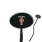 Easter Cross Black Plastic 7" Stir Stick - Oval - Closeup