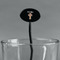 Easter Cross Black Plastic 7" Stir Stick - Oval - Main