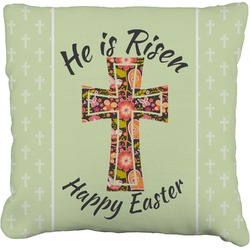 Easter Cross Faux-Linen Throw Pillow 26"