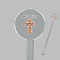 Easter Cross Clear Plastic 7" Stir Stick - Round - Closeup