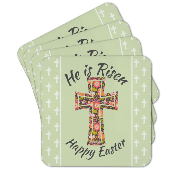 Custom Easter Cross Cork Coaster - Set of 4