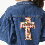 Easter Cross Twill Iron On Patch - Custom Shape - 3XL - Set of 4