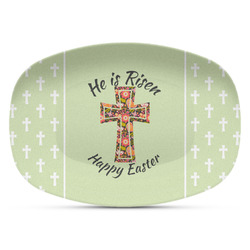 Easter Cross Plastic Platter - Microwave & Oven Safe Composite Polymer