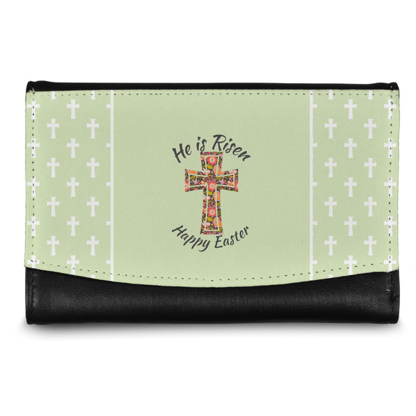 Custom Easter Cross Genuine Leather Women's Wallet - Small