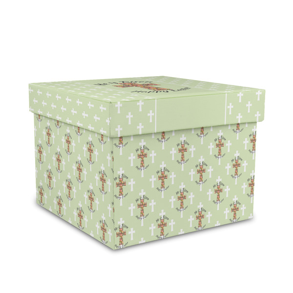 Custom Easter Cross Gift Box with Lid - Canvas Wrapped - Medium