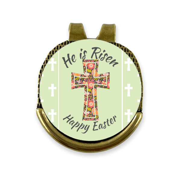 Custom Easter Cross Golf Ball Marker - Hat Clip - Gold