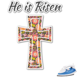 Easter Cross Graphic Iron On Transfer - Up to 9"x9"