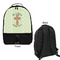 Easter Cross Large Backpack - Black - Front & Back View