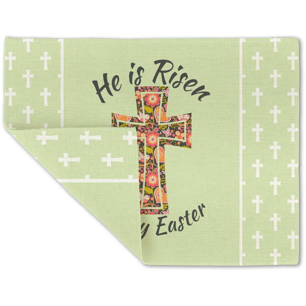 Custom Easter Cross Double-Sided Linen Placemat - Single