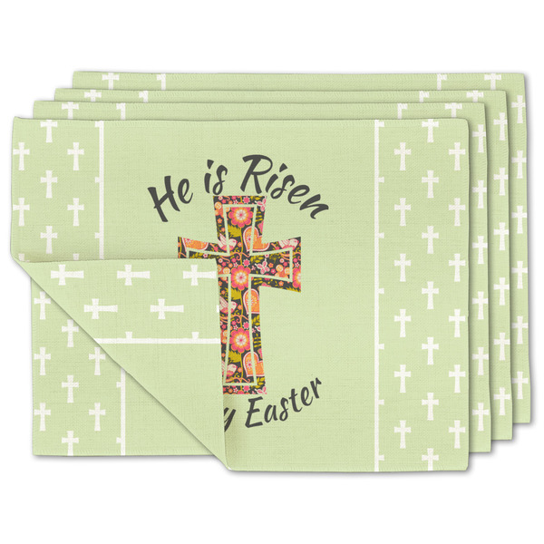 Custom Easter Cross Linen Placemat