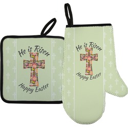 Easter Cross Right Oven Mitt & Pot Holder Set