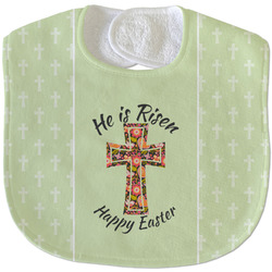 Easter Cross Velour Baby Bib