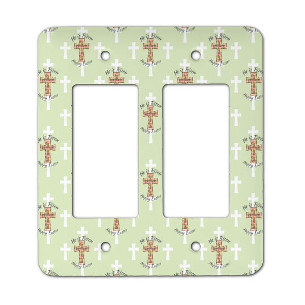 Custom Easter Cross Rocker Style Light Switch Cover - Two Switch