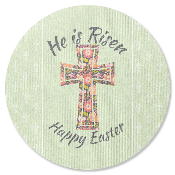 Custom Easter Cross Round Rubber Backed Coaster