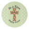 Easter Cross Round Paper Coaster - Approval