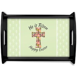 Easter Cross Black Wooden Tray - Small