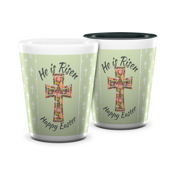 Custom Easter Cross Ceramic Shot Glass - 1.5 oz