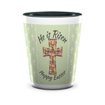 Easter Cross Ceramic Shot Glass - 1.5 oz - Two Tone - Set of 4